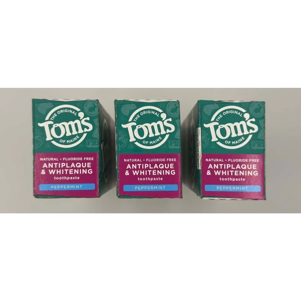 Toms of Maine Antiplaque and Whitening Toothpaste, Fluoride Free, Pepperermint